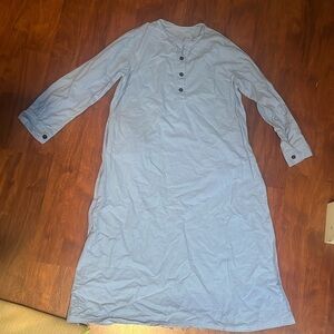 size large light blue long sleeve t shirt maxi dress